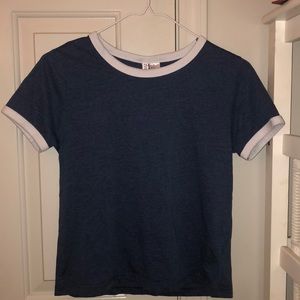 Navy crop top
